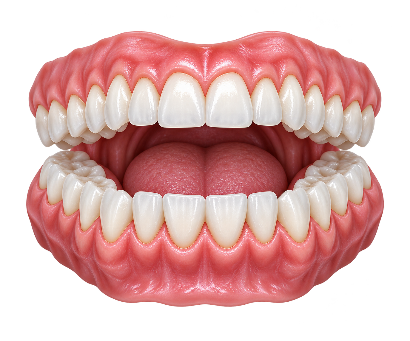 Dental treatments illustrated on teeth